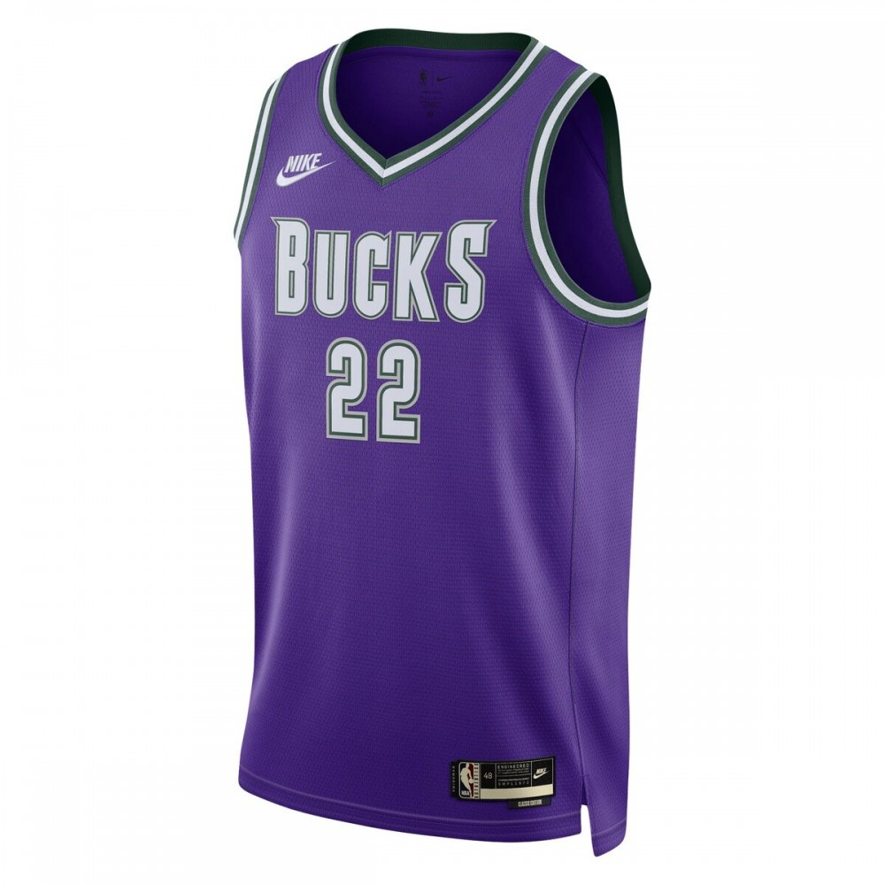 Khris Middleton Milwaukee Bucks 2022/23 Swingman Jersey Purple Classic Edition - second front view