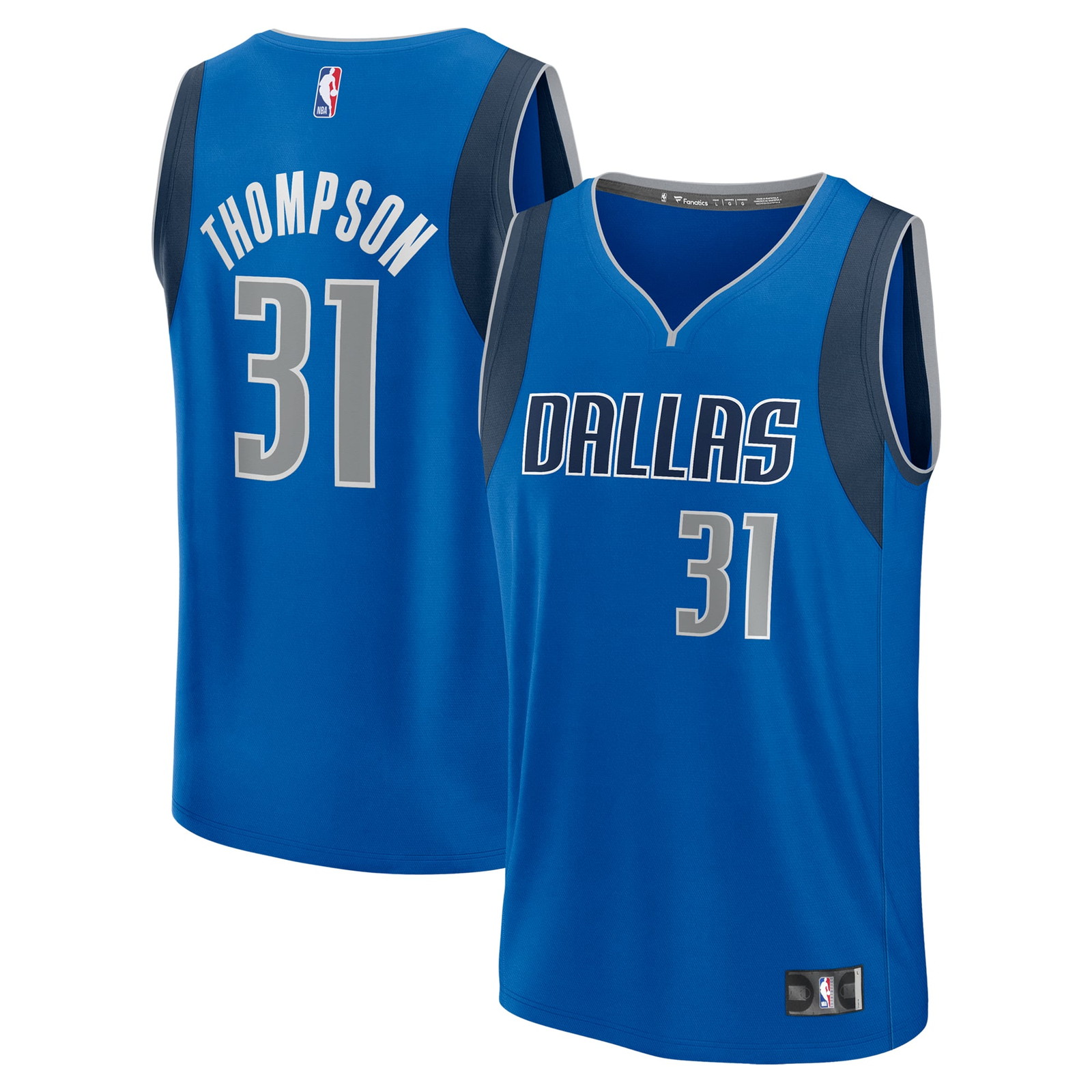 Klay Thompson Dallas Mavericks Fast Break Fan Version Player Jersey Icon - front and back view