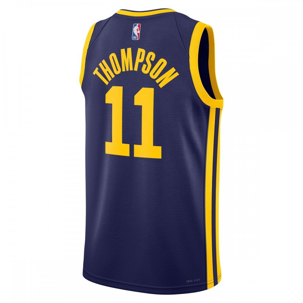 Klay Thompson Golden State Warriors 2022/23 Statement Edition Swingman Jersey Navy - back view