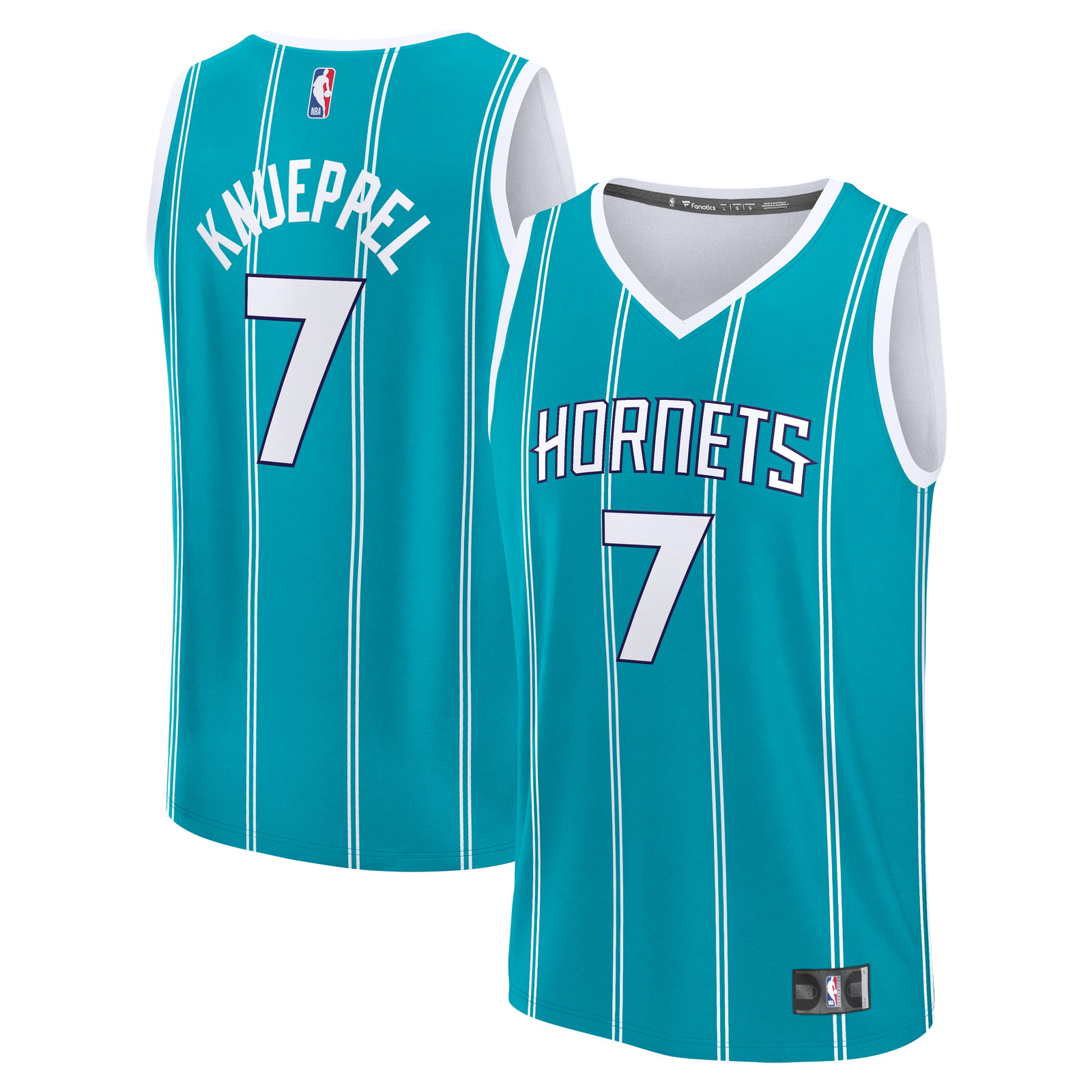 Kon Knueppel Charlotte Hornets 2025 NBA Draft First Round Pick Fast Break Fan - front and back view