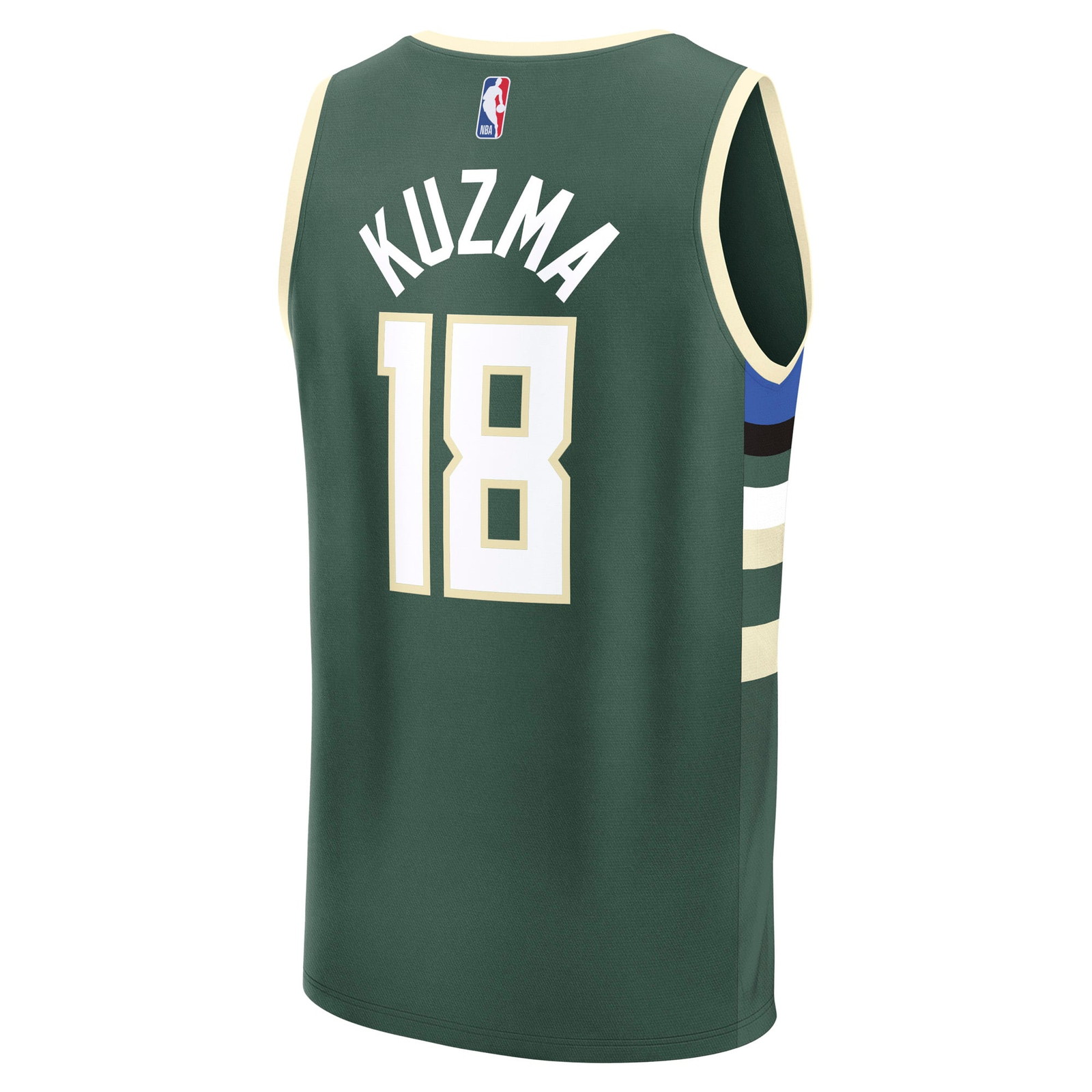 Kyle Kuzma Milwaukee Bucks Fast Break Fan Version Player Jersey Icon Edition Hunter - back view