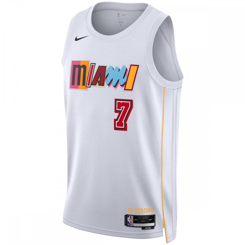 Kyle Lowry Miami Heat Unisex 2022/23 Swingman Jersey City Edition White - second front view