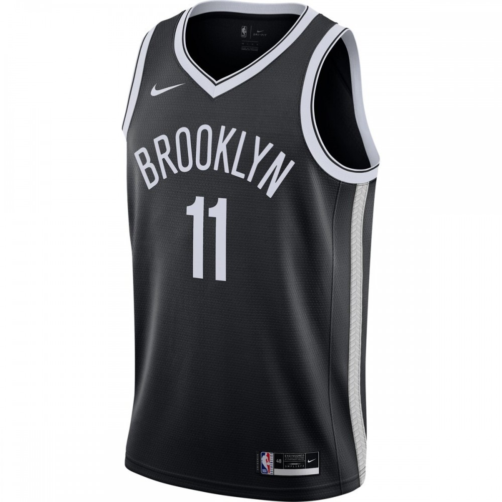 Kyrie Irving Brooklyn Nets 2020/21 Swingman Jersey Black Icon Edition - second front view