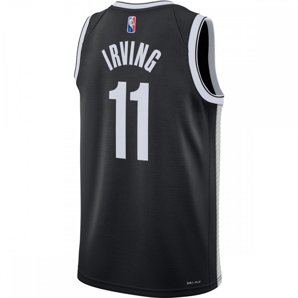 Kyrie Irving Brooklyn Nets 2021/22 Diamond Swingman Jersey Icon Edition Black - back view