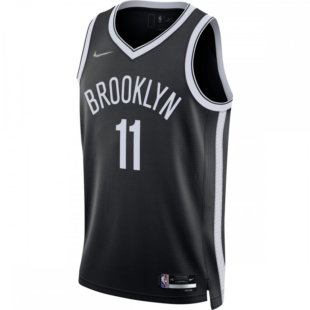 Kyrie Irving Brooklyn Nets 2021/22 Diamond Swingman Jersey Icon Edition Black - second front view