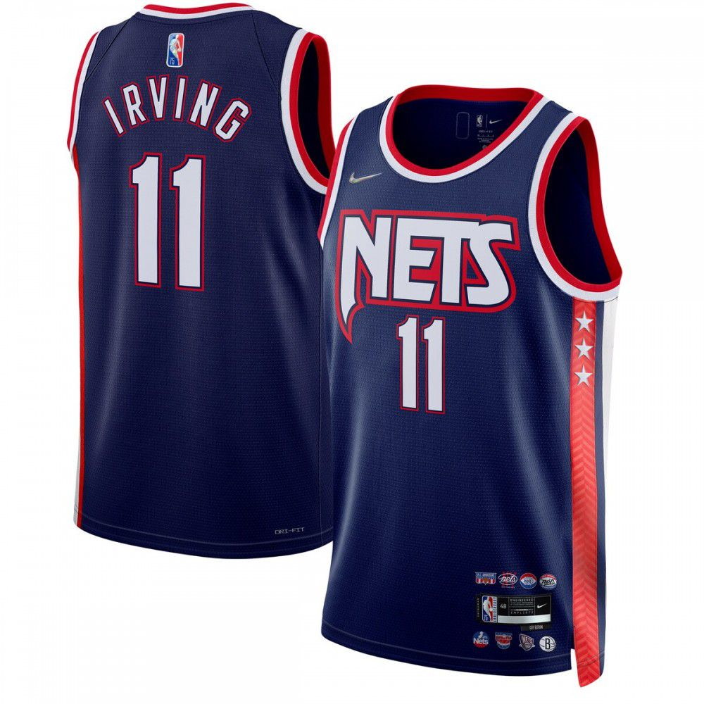 Kyrie Irving Brooklyn Nets 2021/22 Swingman Jersey City Edition Navy - front view