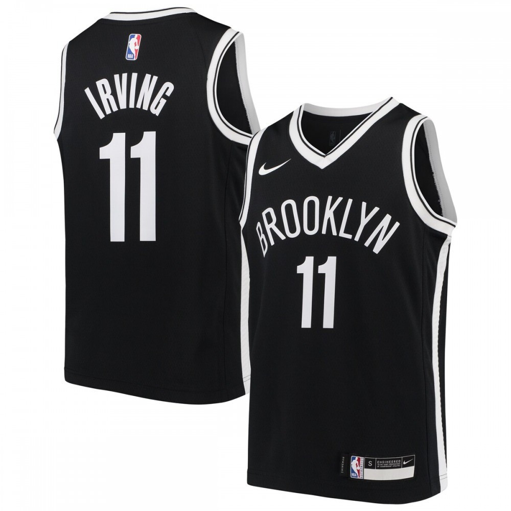 Kyrie Irving Brooklyn Nets Youth Swingman Jersey Icon Edition Black - front view