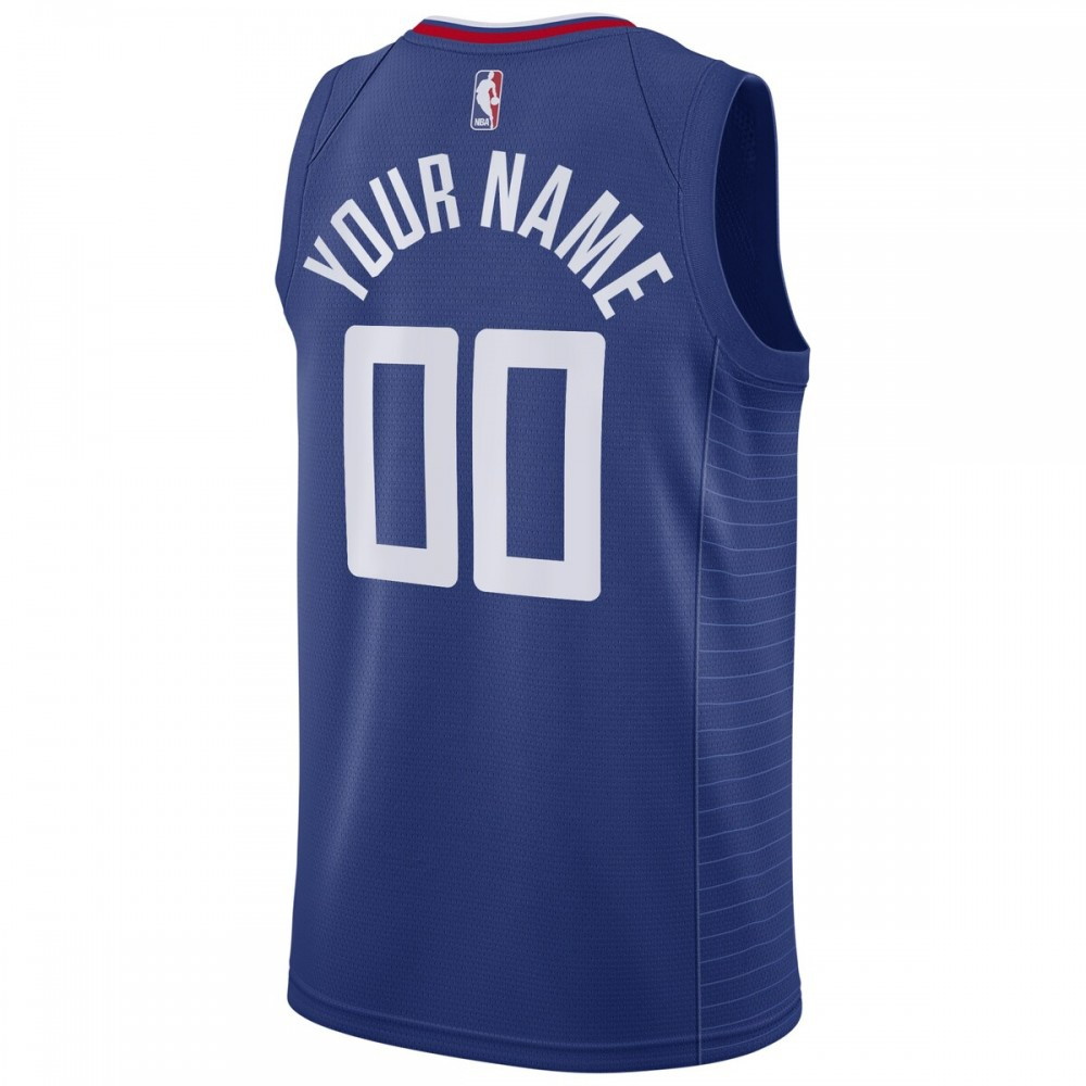 LA Clippers 2020/21 Swingman Custom Jersey Icon Edition Royal - back view