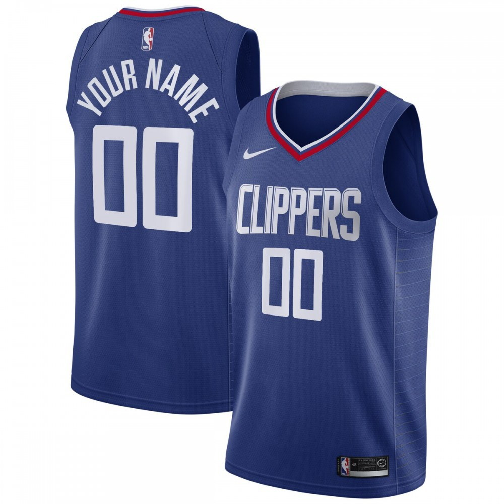 LA Clippers 2020/21 Swingman Custom Jersey Icon Edition Royal - front view