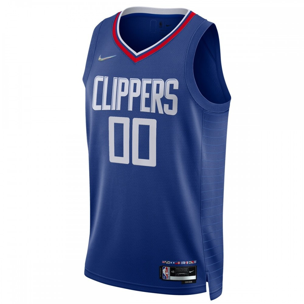 LA Clippers 2021/22 Diamond Swingman Custom Jersey Icon Edition Royal - second front view