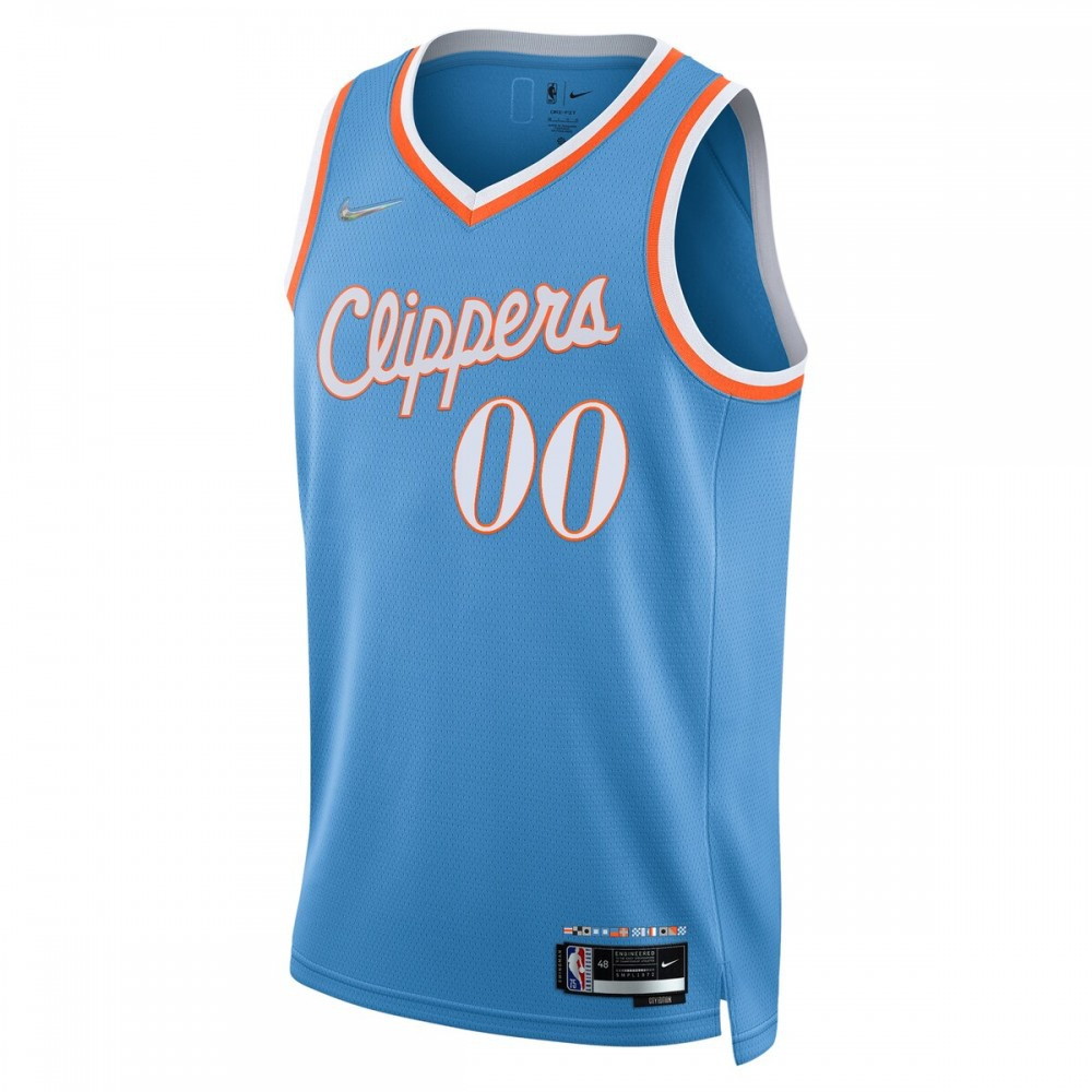 LA Clippers 2021/22 Swingman Custom Jersey City Edition Light Blue - second front view