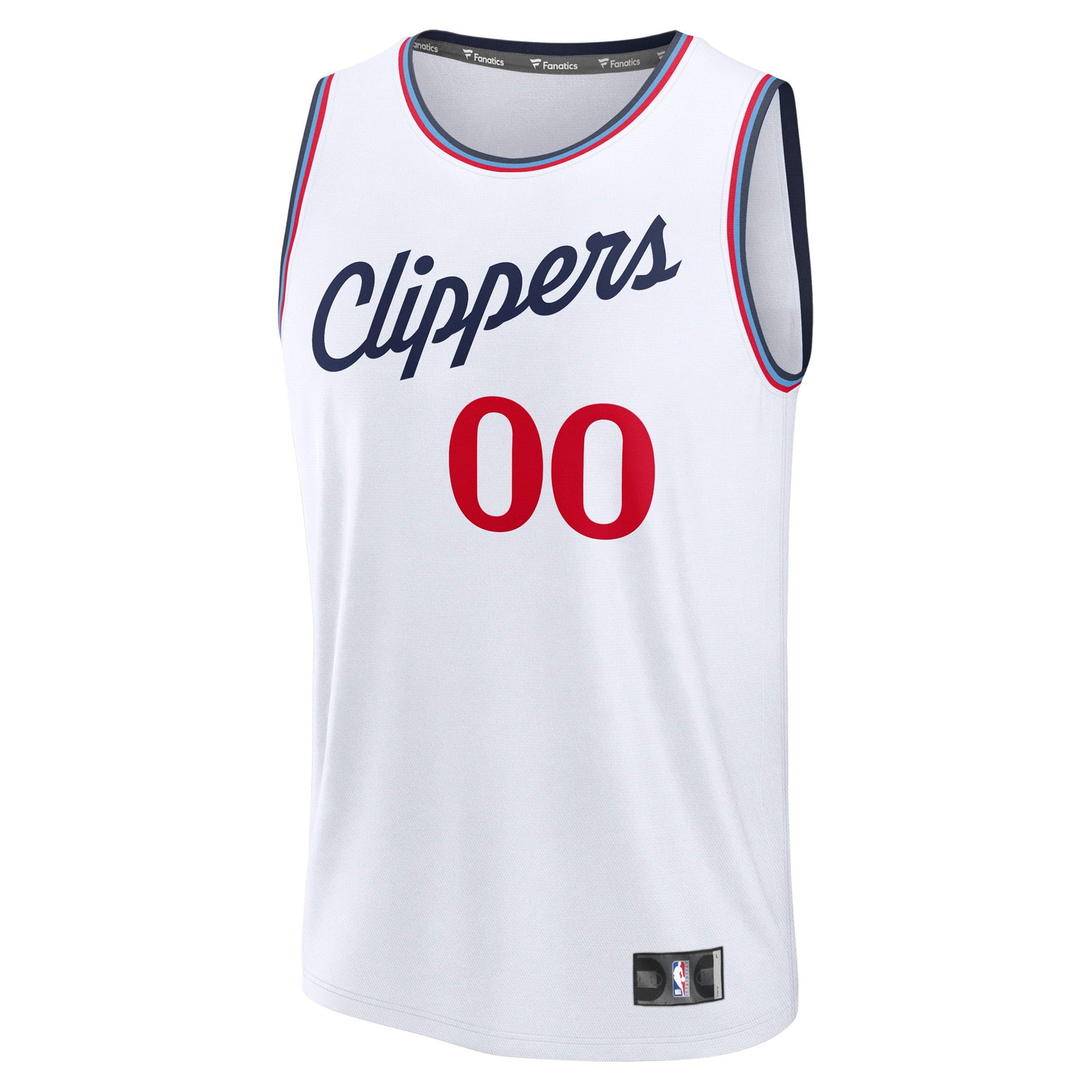 LA Clippers Youth Fast Break Custom Fan Version Jersey White Association Edition - front view
