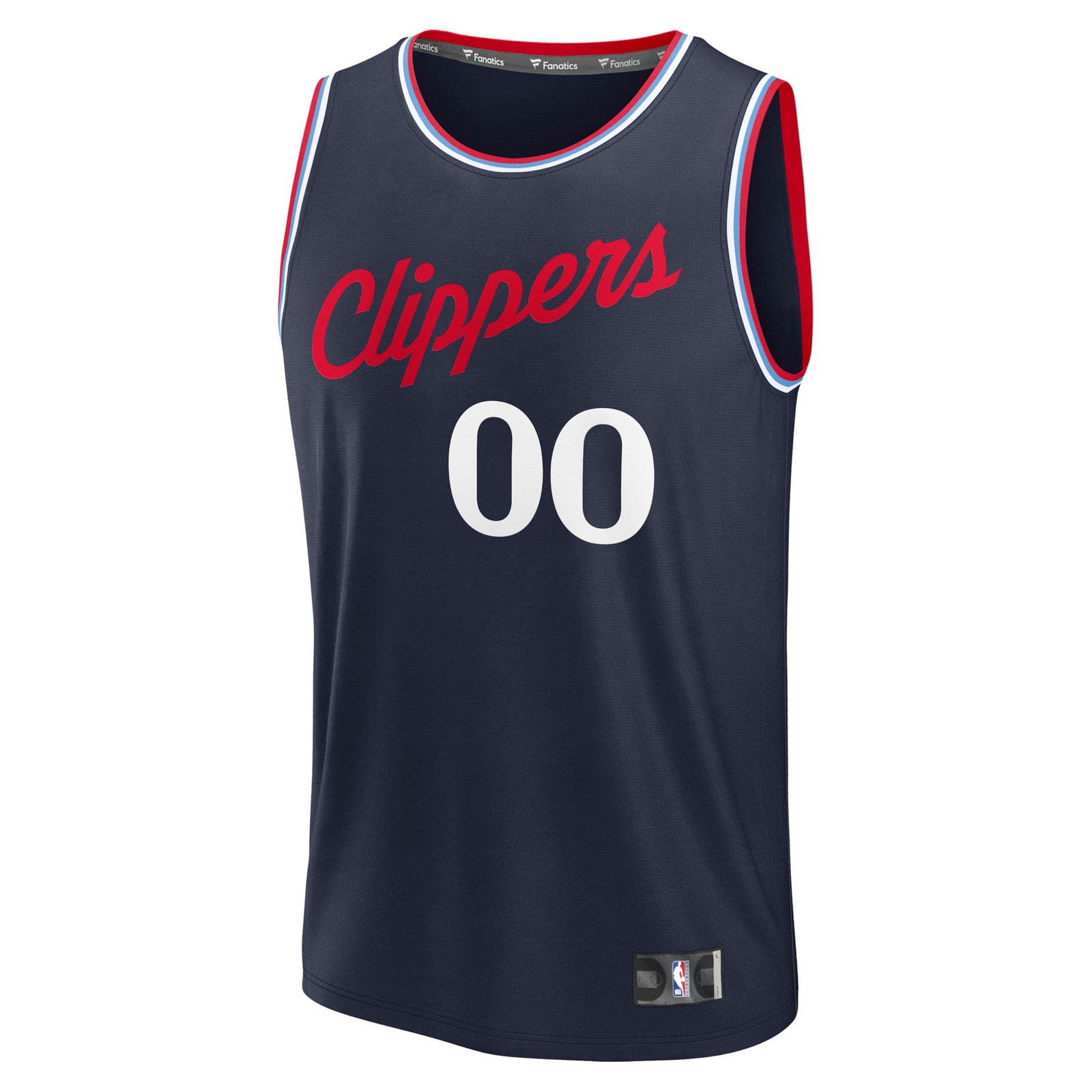 LA Clippers Youth Fast Break Custom Fan Version Jersey Navy Icon Edition - front view