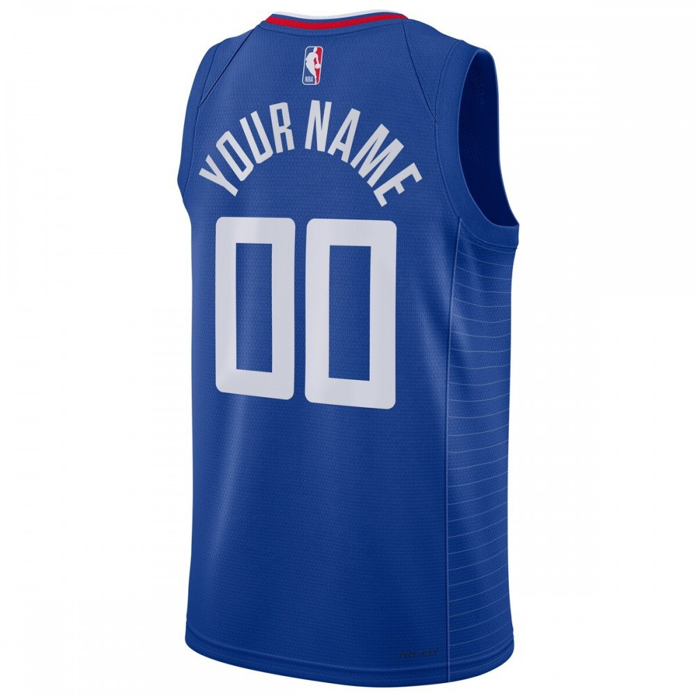 LA Clippers Unisex 2022/23 Swingman Custom Jersey Royal Icon Edition - back view