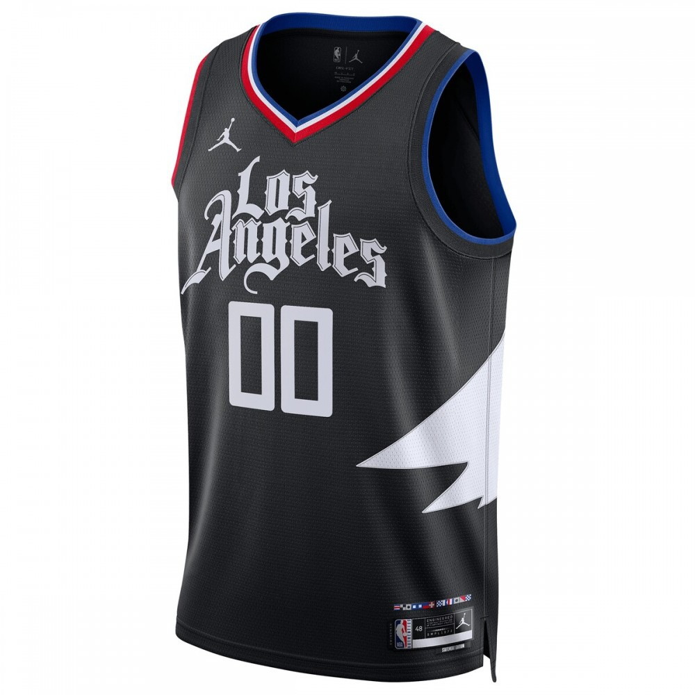 LA Clippers Unisex 2022/23 Swingman Custom Jersey Statement Edition Black - second front view