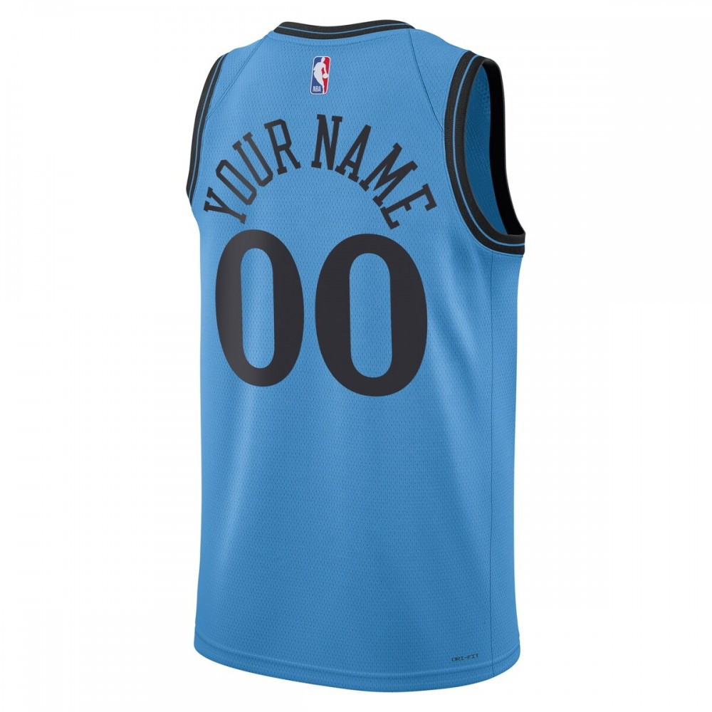 LA Clippers Unisex 2024/25 Custom Swingman Jersey City Edition Light Blue - back view