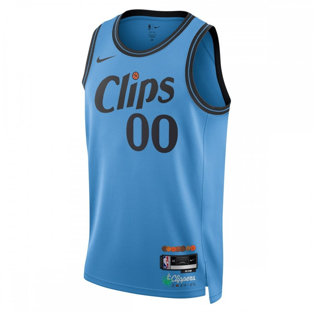 LA Clippers Unisex 2024/25 Custom Swingman Jersey City Edition Light Blue - second front view
