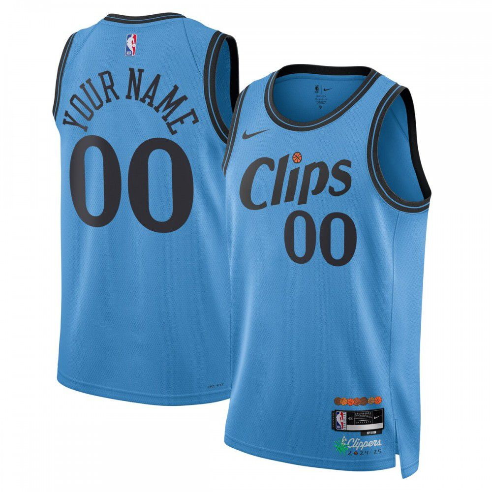 LA Clippers Unisex 2024/25 Custom Swingman Jersey City Edition Light Blue - front view