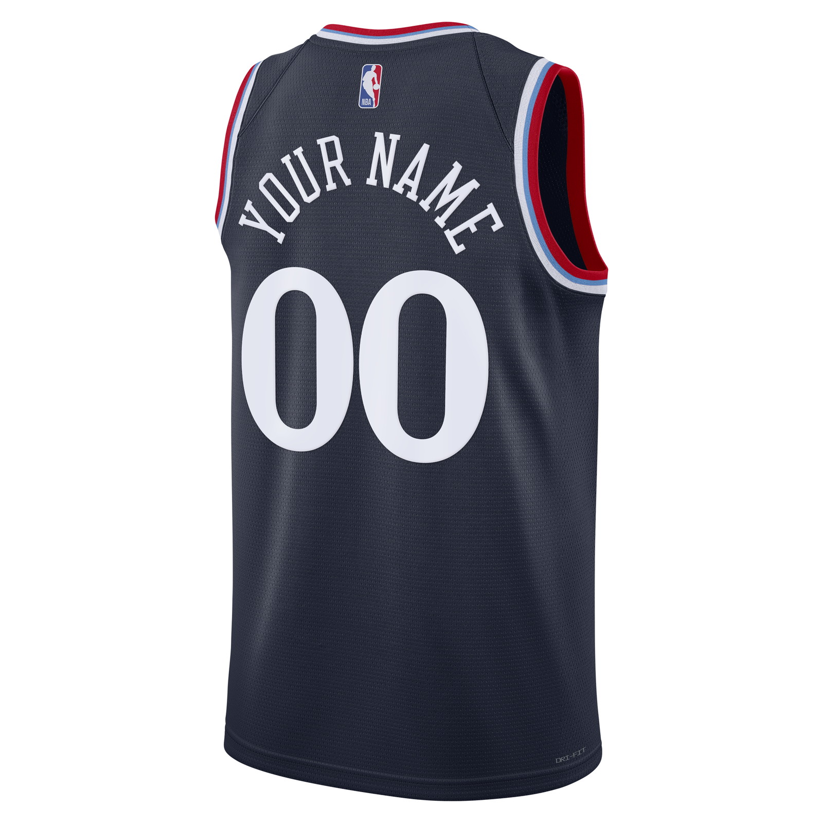 LA Clippers Unisex Swingman Custom Jersey Icon Edition Navy - back view