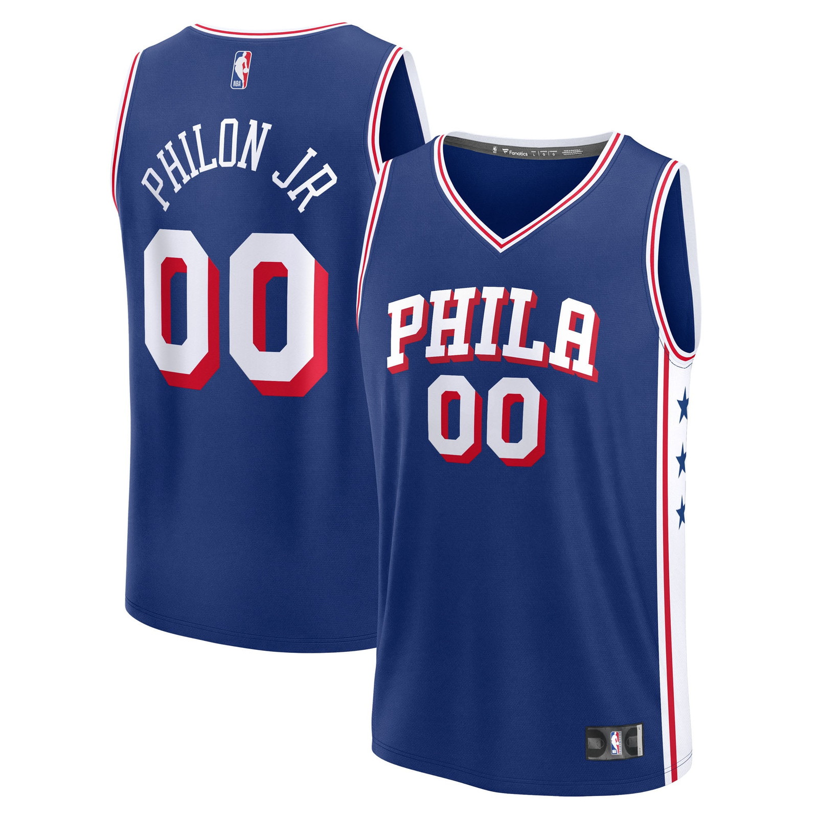 Labaron Philon Jr Philadelphia 76ers 2026 NBA Draft First Round Pick Fast - front and back view