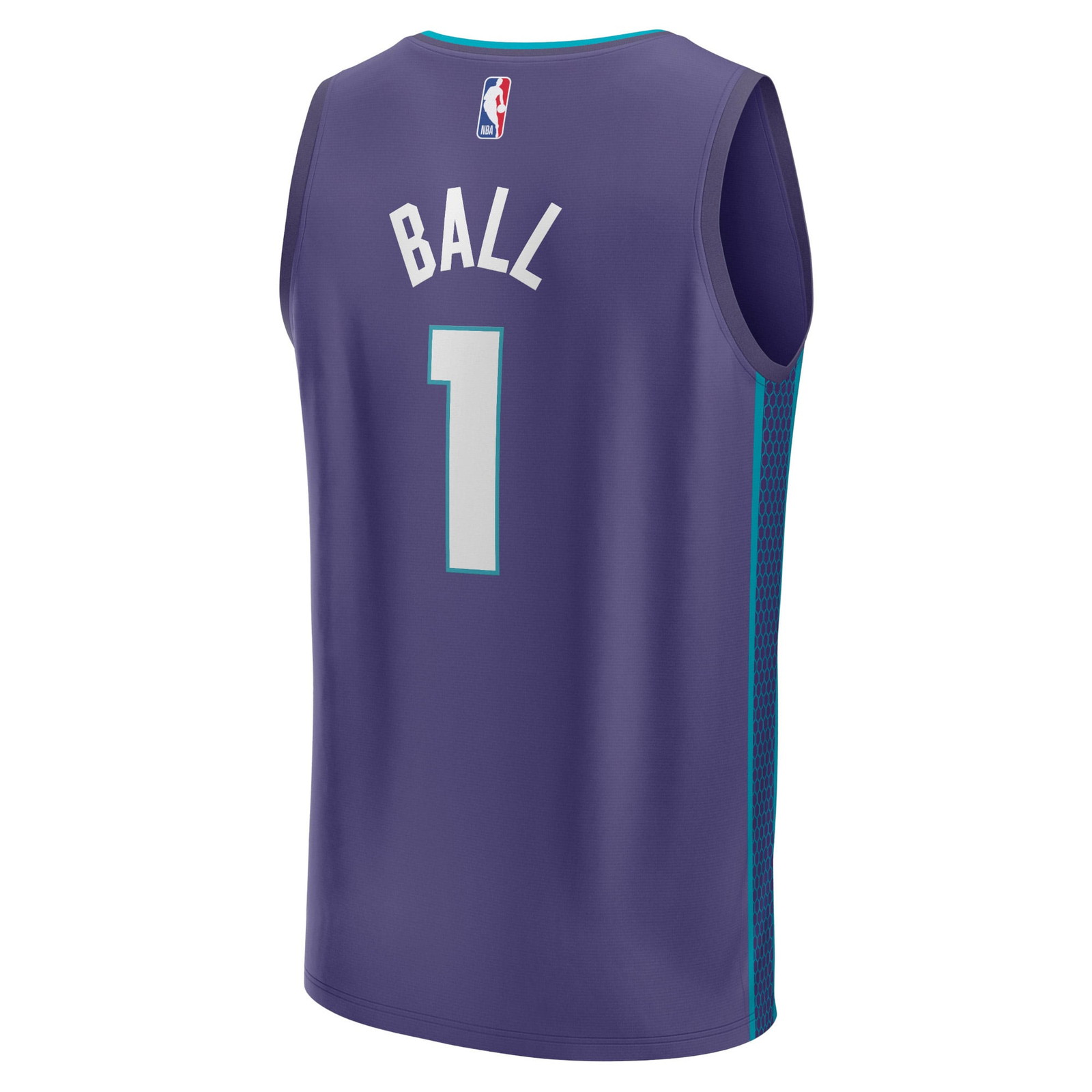 LaMelo Ball Charlotte Hornets Fast Break Fan Version Player Jersey Statement Edition - back view