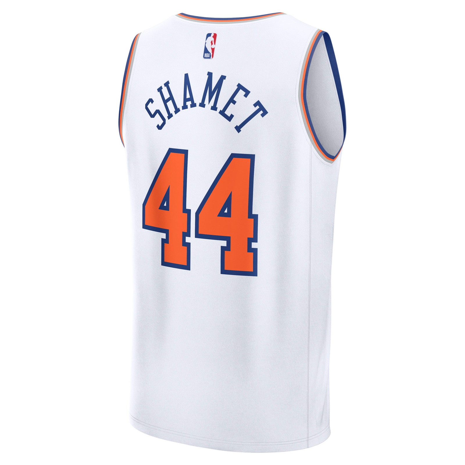 Landry Shamet New York Knicks Fast Break Fan Version Player Jersey Association Edition - back view