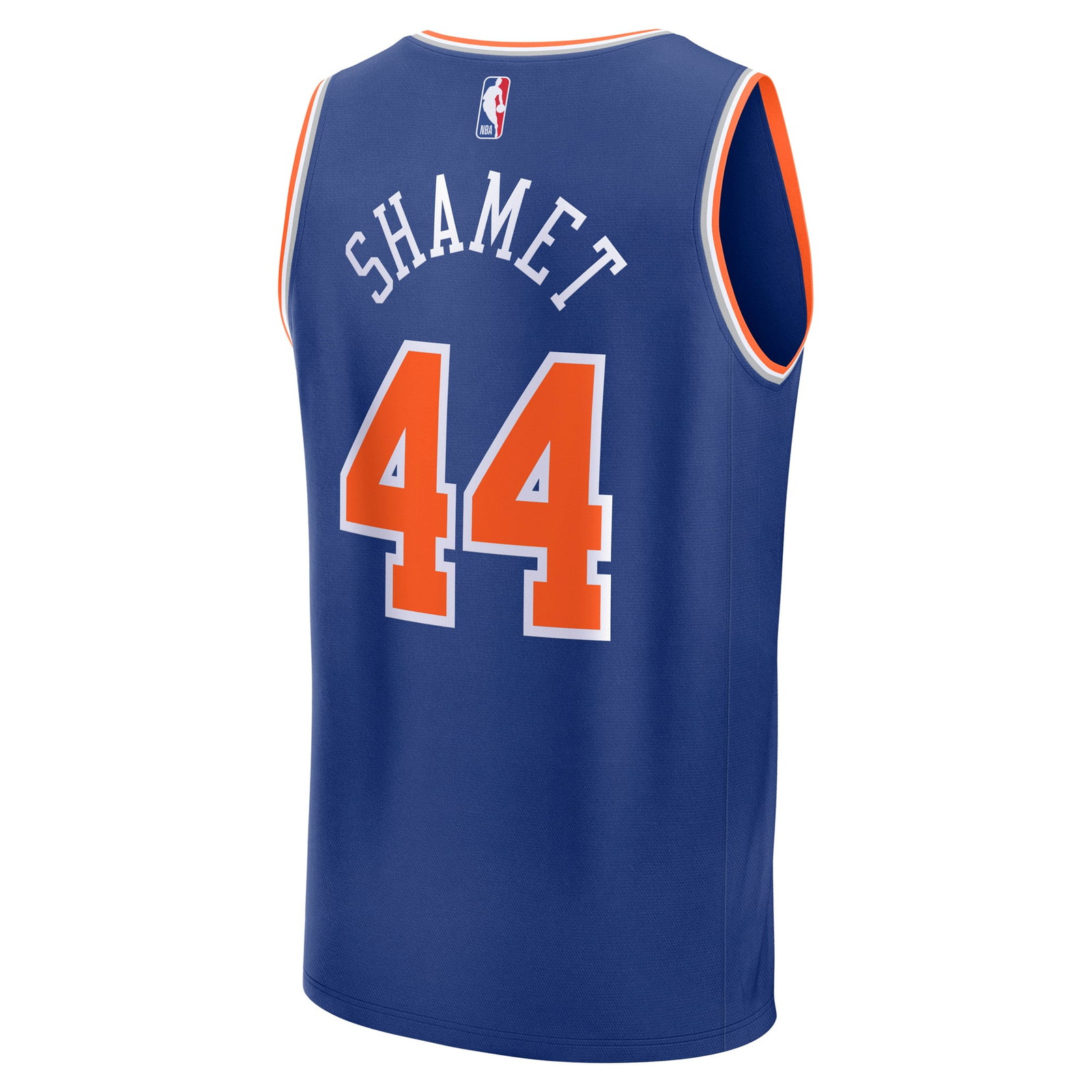 Landry Shamet New York Knicks Fast Break Fan Version Player Jersey Icon Edition Blue - back view