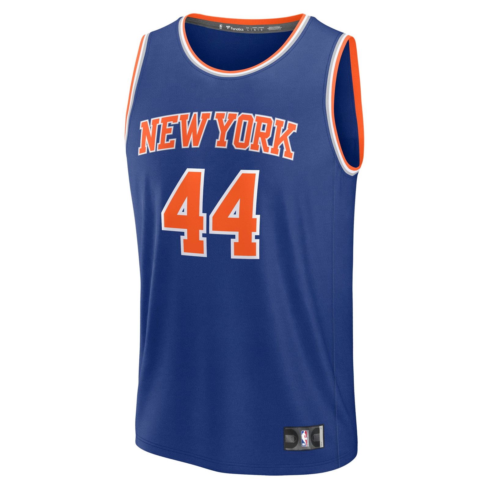 Landry Shamet New York Knicks Fast Break Fan Version Player Jersey Icon Edition Blue - front view