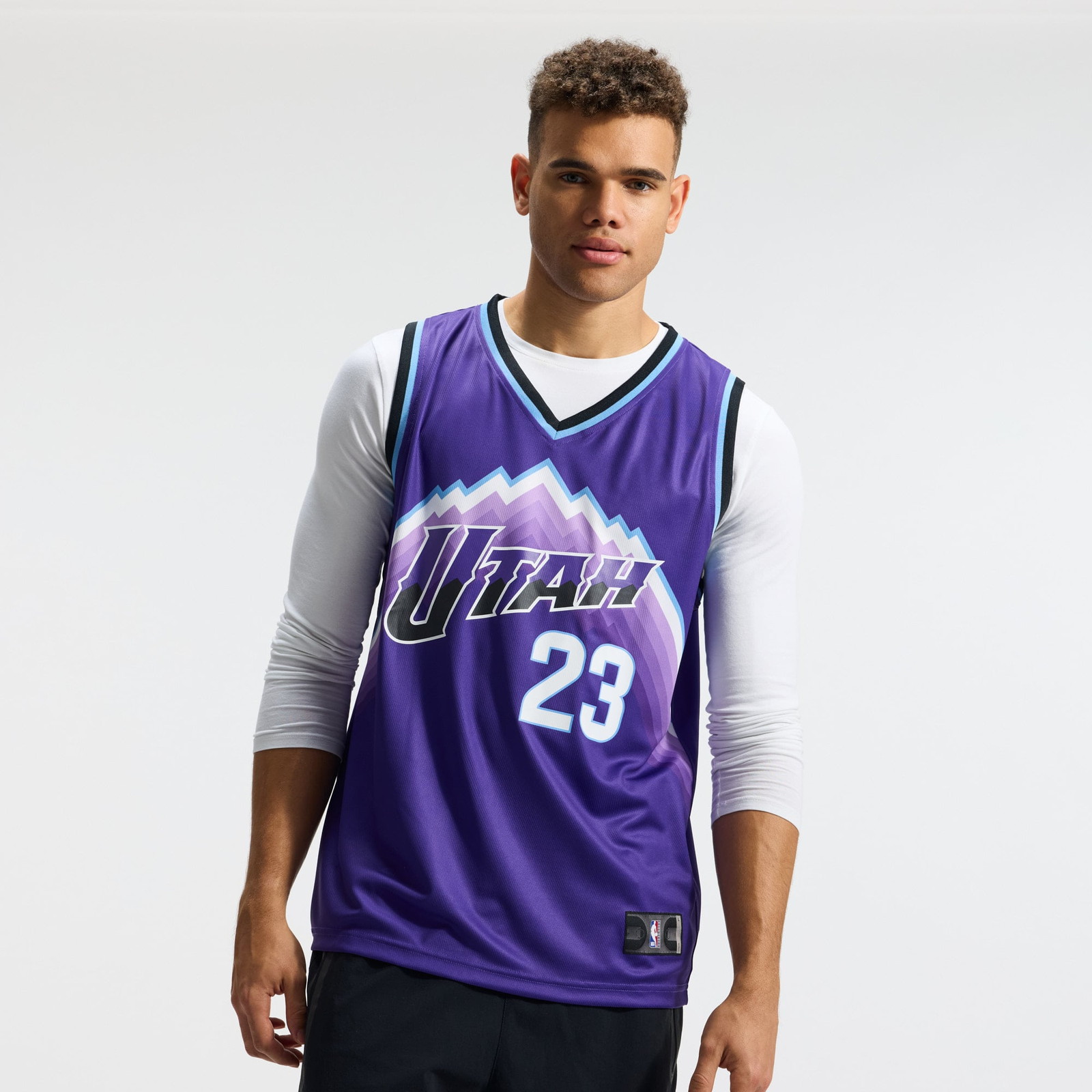 Lauri Markkanen Utah Jazz Fast Break Fan Version Jersey Icon Edition Purple - front view