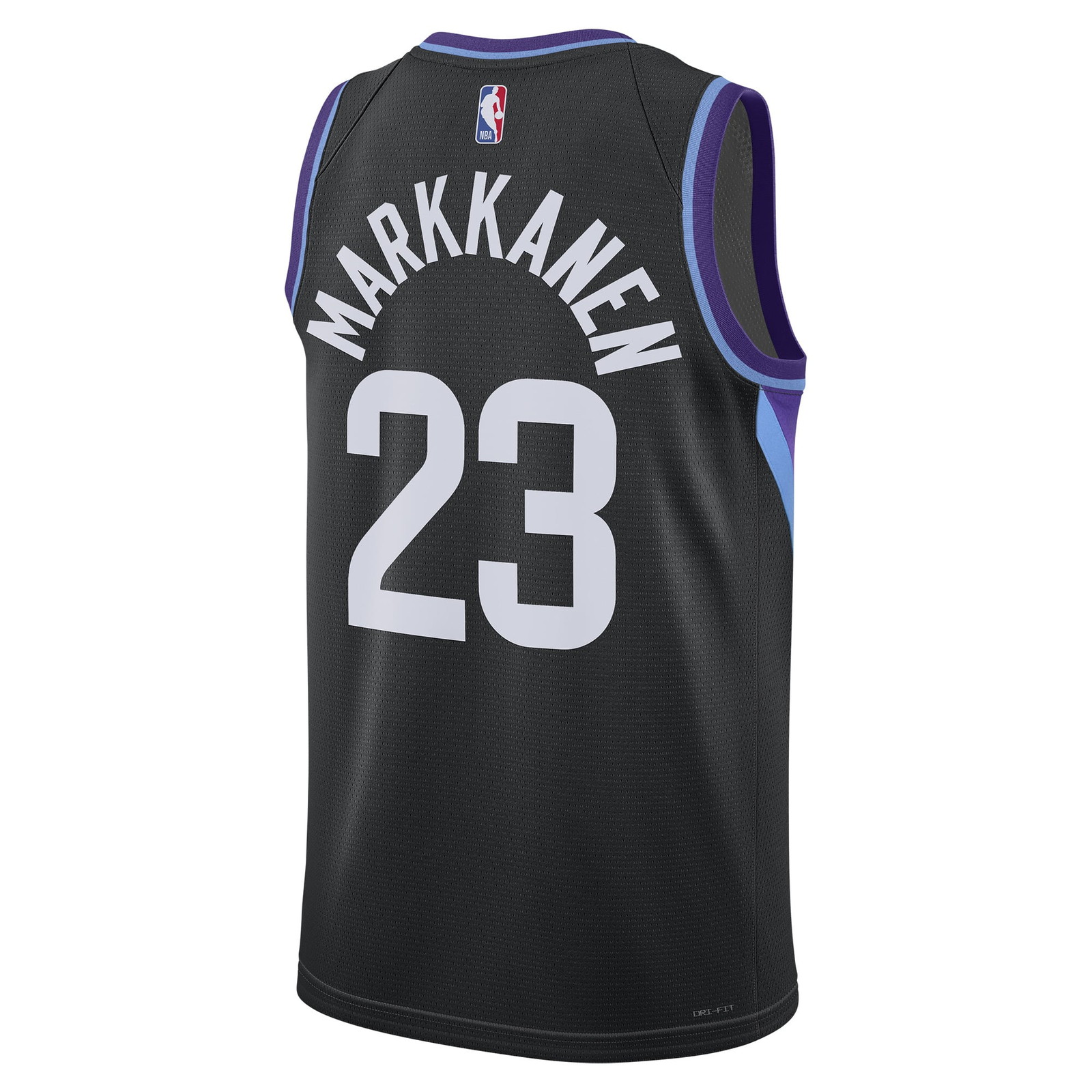 Lauri Markkanen Utah Jazz Unisex 2024/25 Swingman Jersey Statement Edition Black - back view