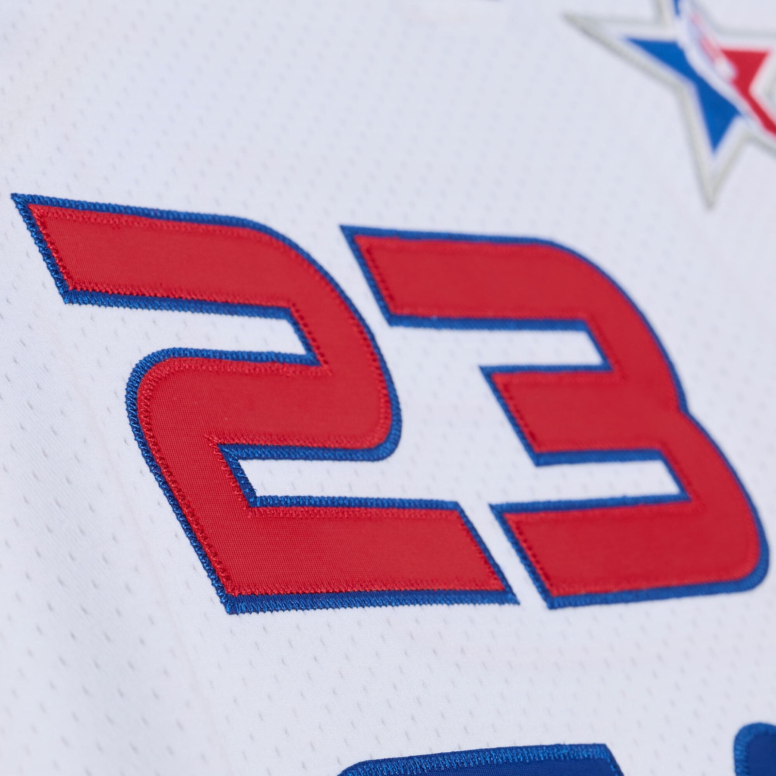 LeBron James 2006 NBA All-Star Game Pro Cut Jersey White/Blue - back view