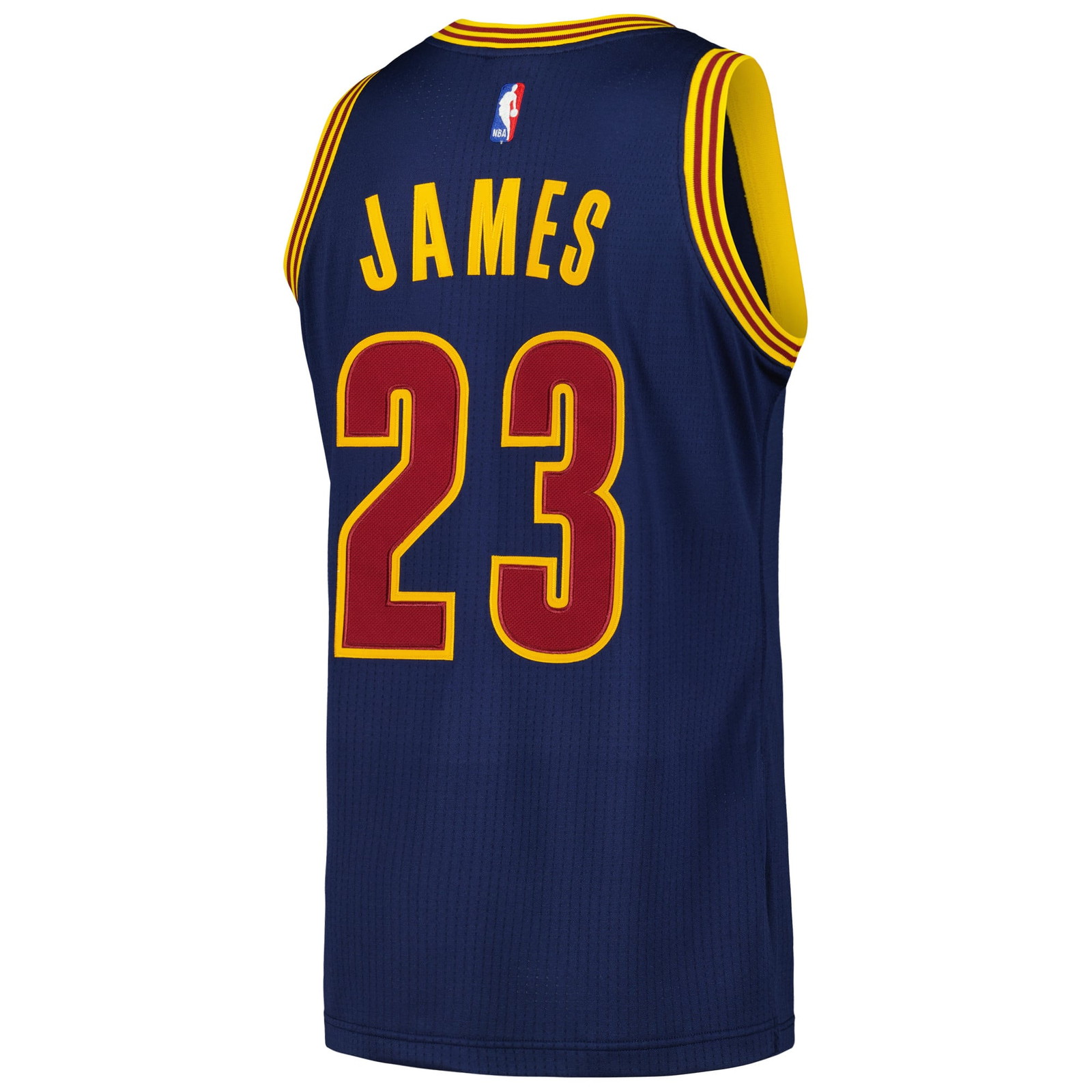 LeBron James Cleveland Cavaliers 2015/16 Hardwood Classics Pro Cut Jersey Navy - back view