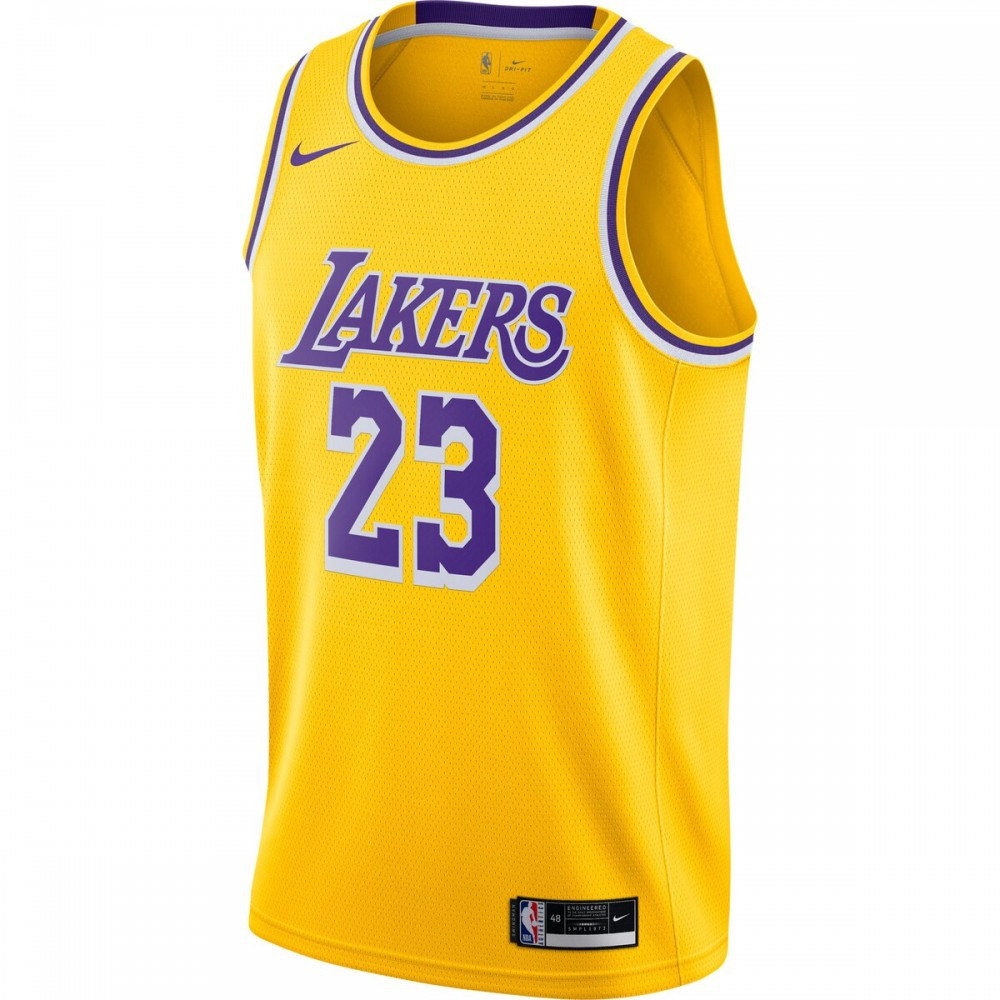 LeBron James Los Angeles Lakers 2020/21 Swingman Jersey Gold Icon Edition - second front view