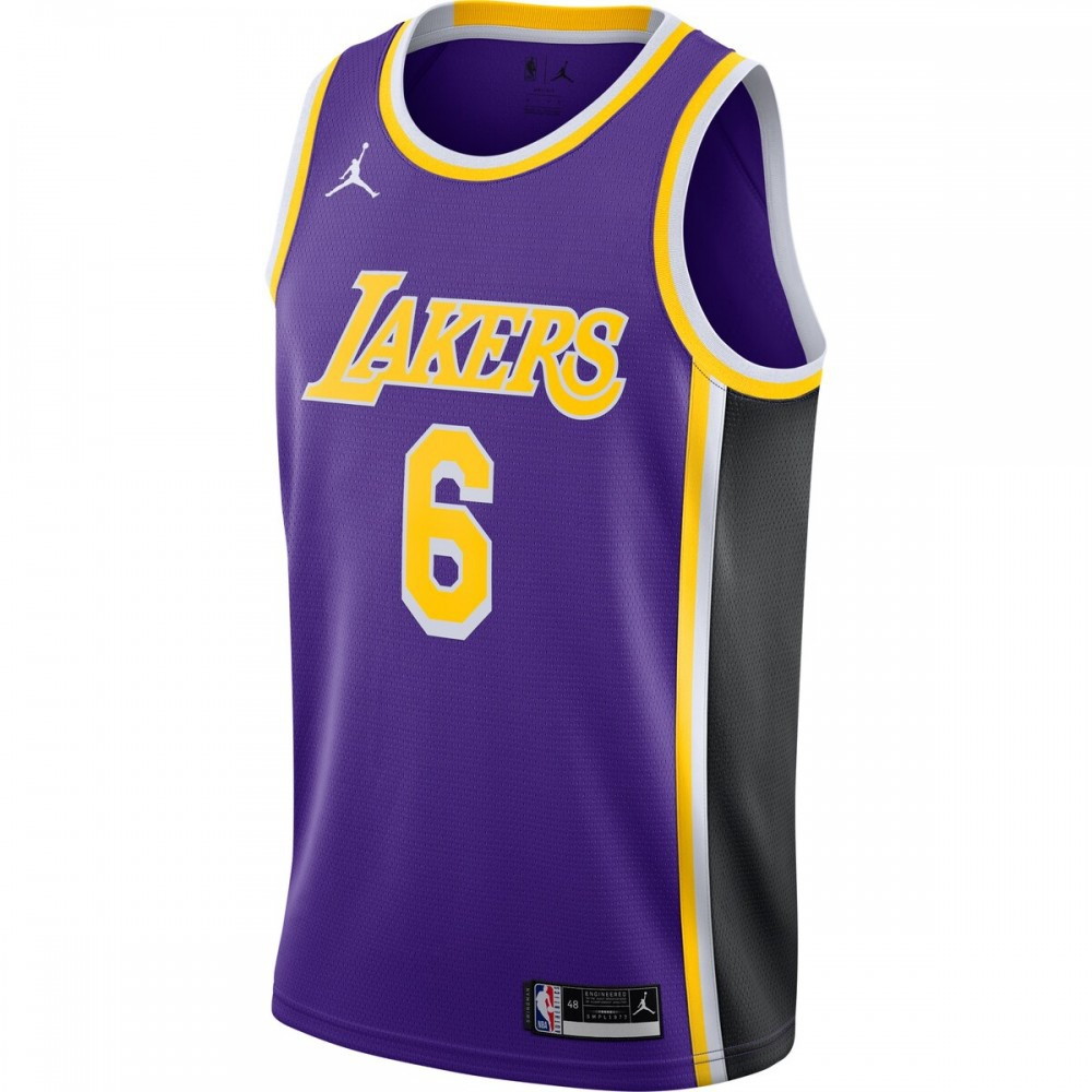 LeBron James Los Angeles Lakers 2021/22 #6 Swingman Player Jersey Purple - second front view