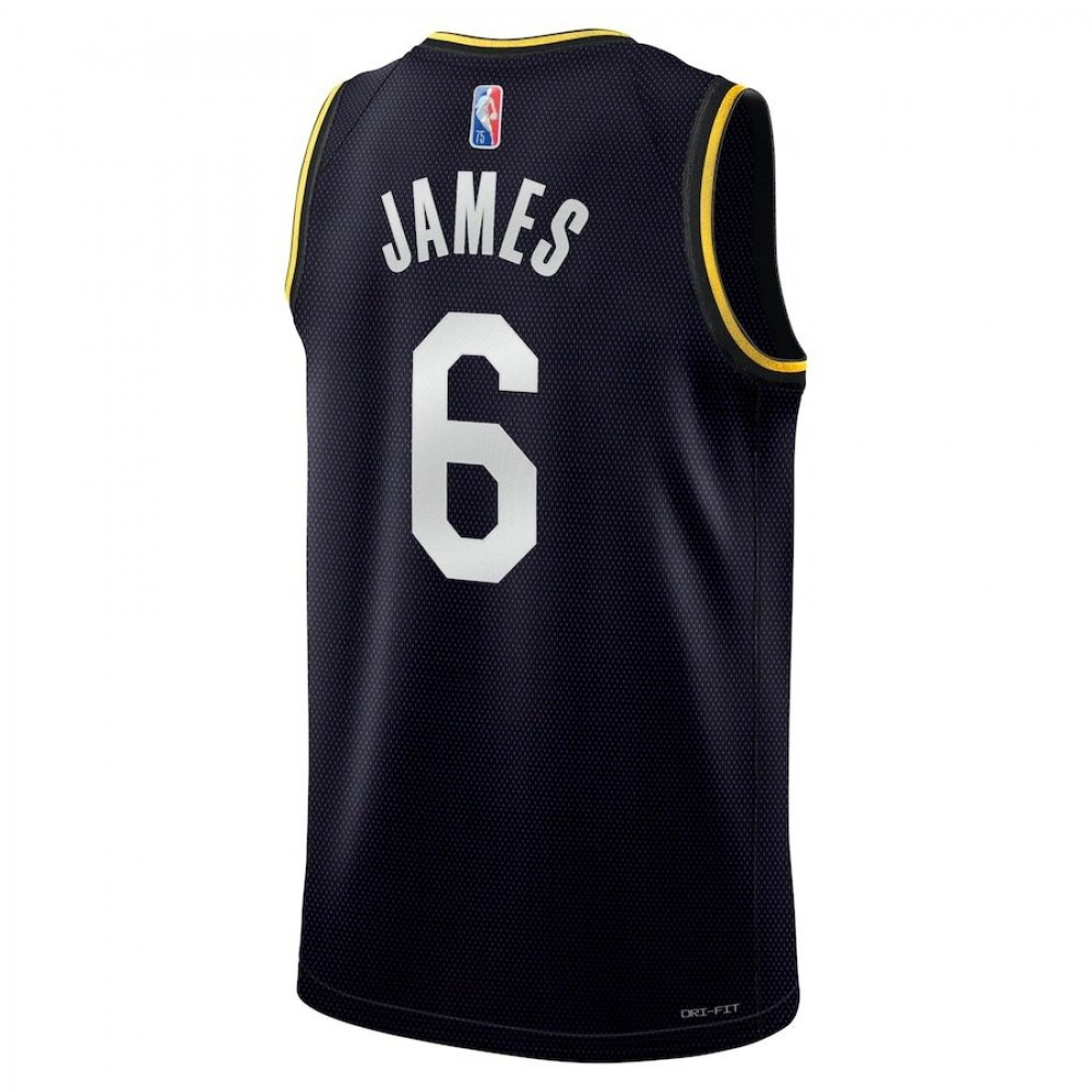 LeBron James Los Angeles Lakers 2022 Select Series MVP Swingman Jersey Black - back view
