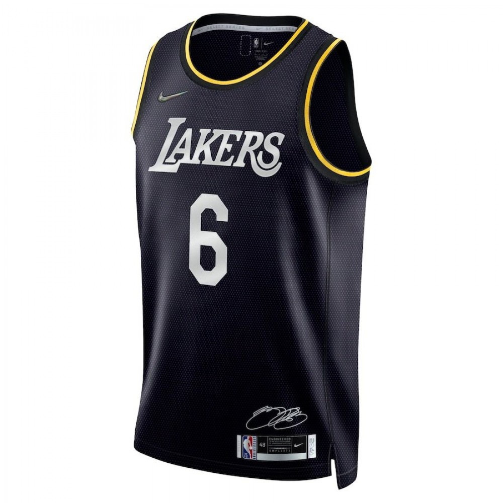 LeBron James Los Angeles Lakers 2022 Select Series MVP Swingman Jersey Black - second front view