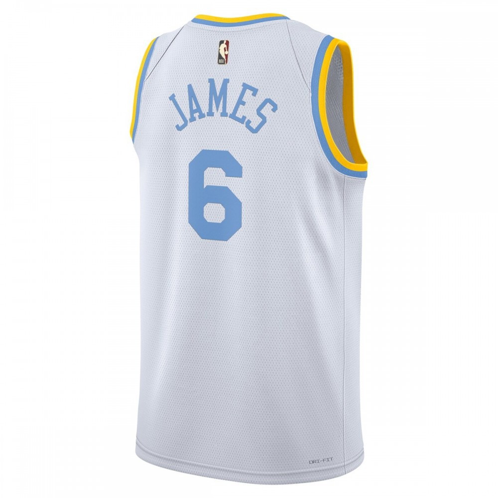 LeBron James Los Angeles Lakers 2022/23 Swingman Jersey White Classic Edition - back view