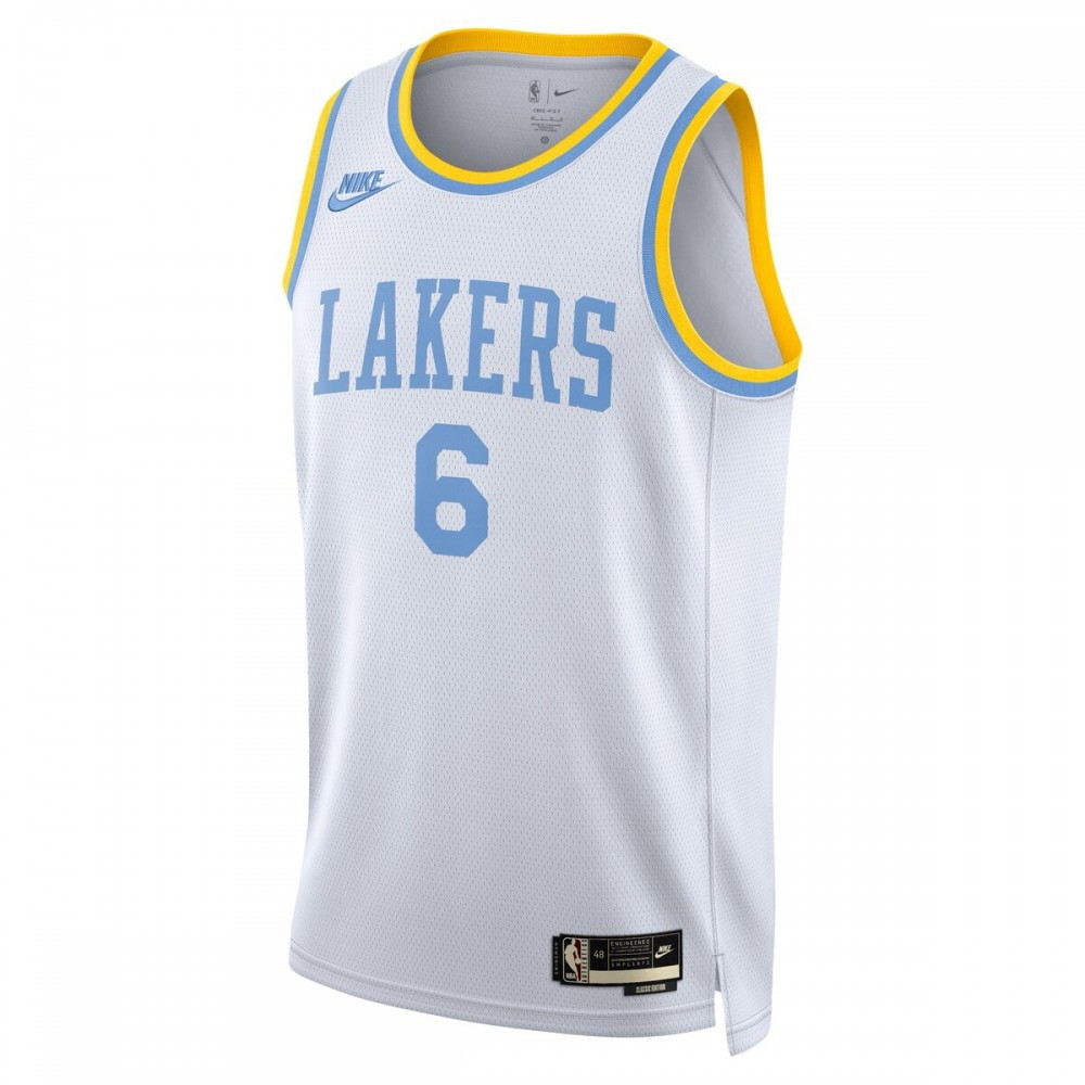 LeBron James Los Angeles Lakers 2022/23 Swingman Jersey White Classic Edition - second front view