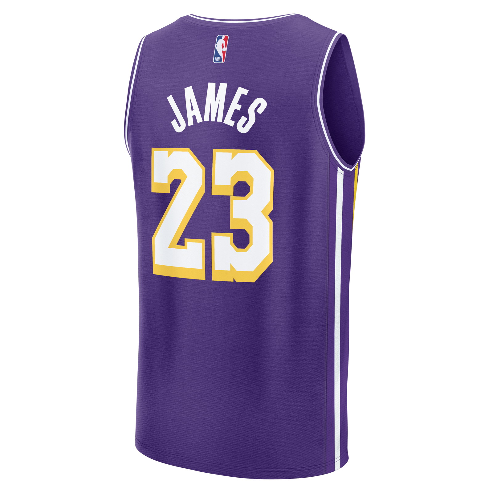 LeBron James Los Angeles Lakers Fast Break Jersey Statement Edition Purple - back view