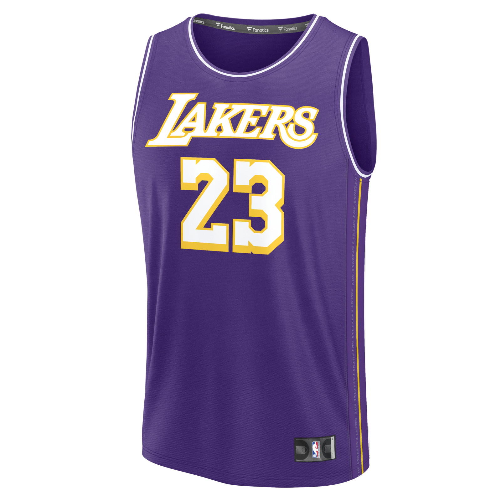LeBron James Los Angeles Lakers Fast Break Jersey Statement Edition Purple - front view