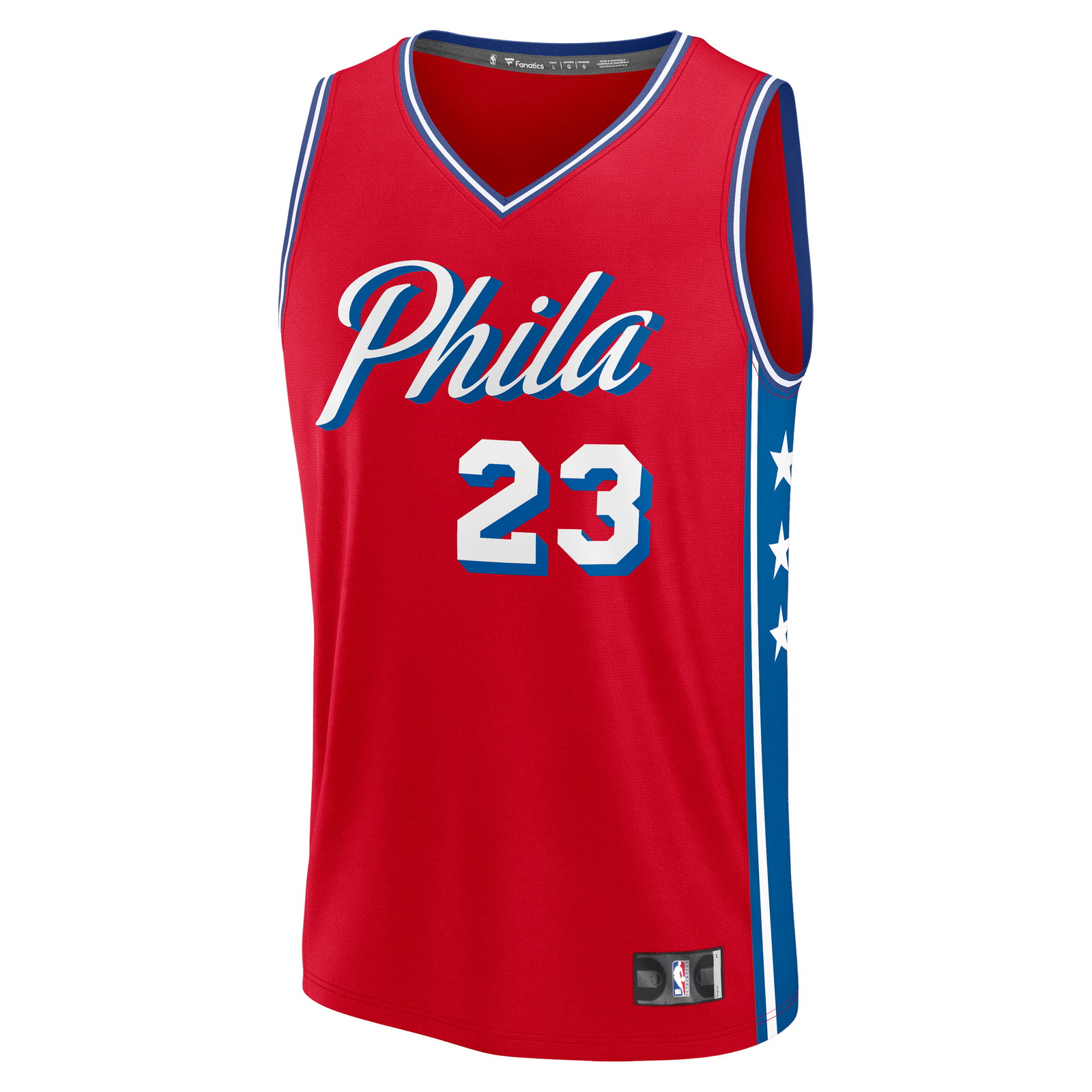 LeBron James Philadelphia 76ers Fast Break Jersey Statement Edition Red - front view