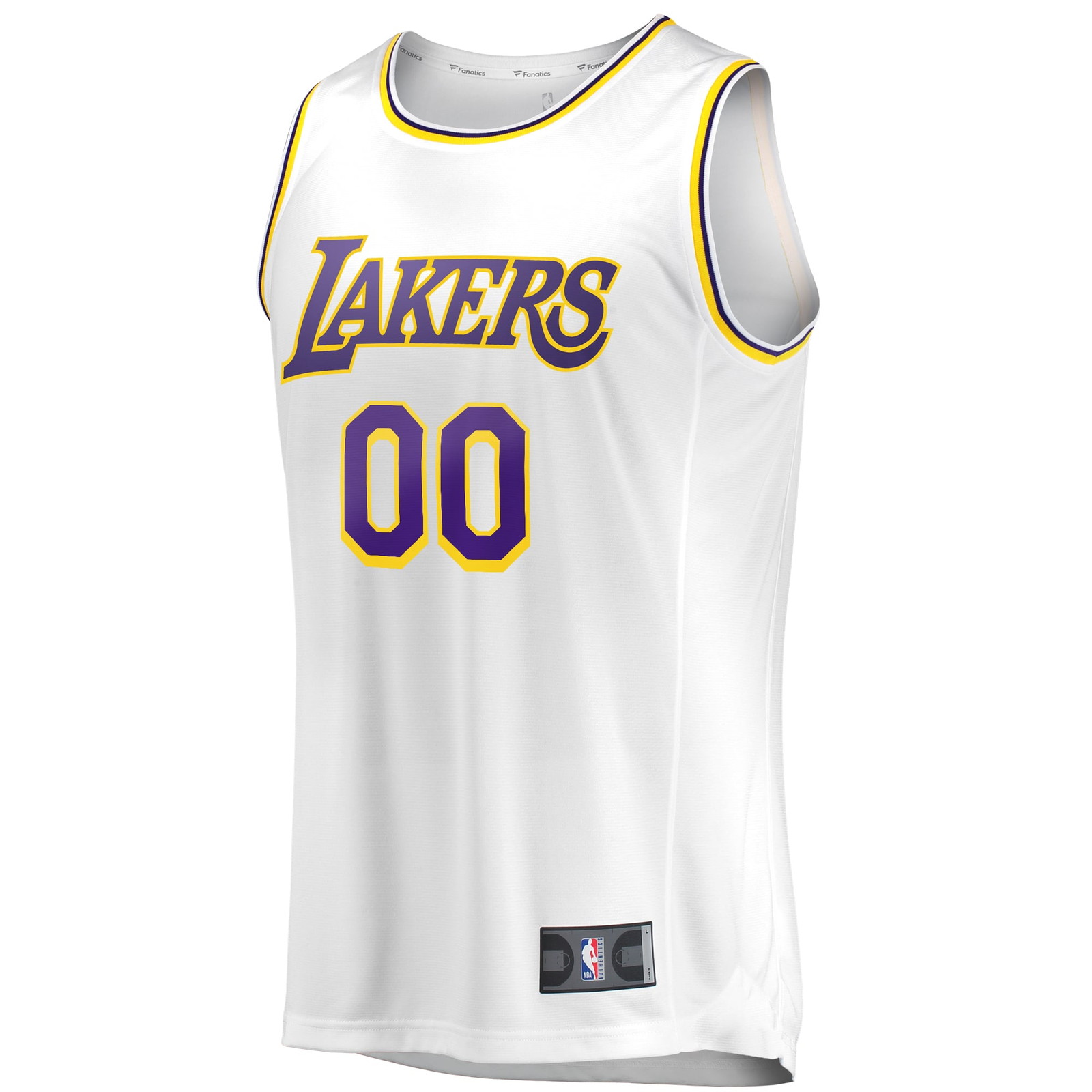 Los Angeles Lakers Fast Break Custom Fan Version Jersey Association Edition White - front view