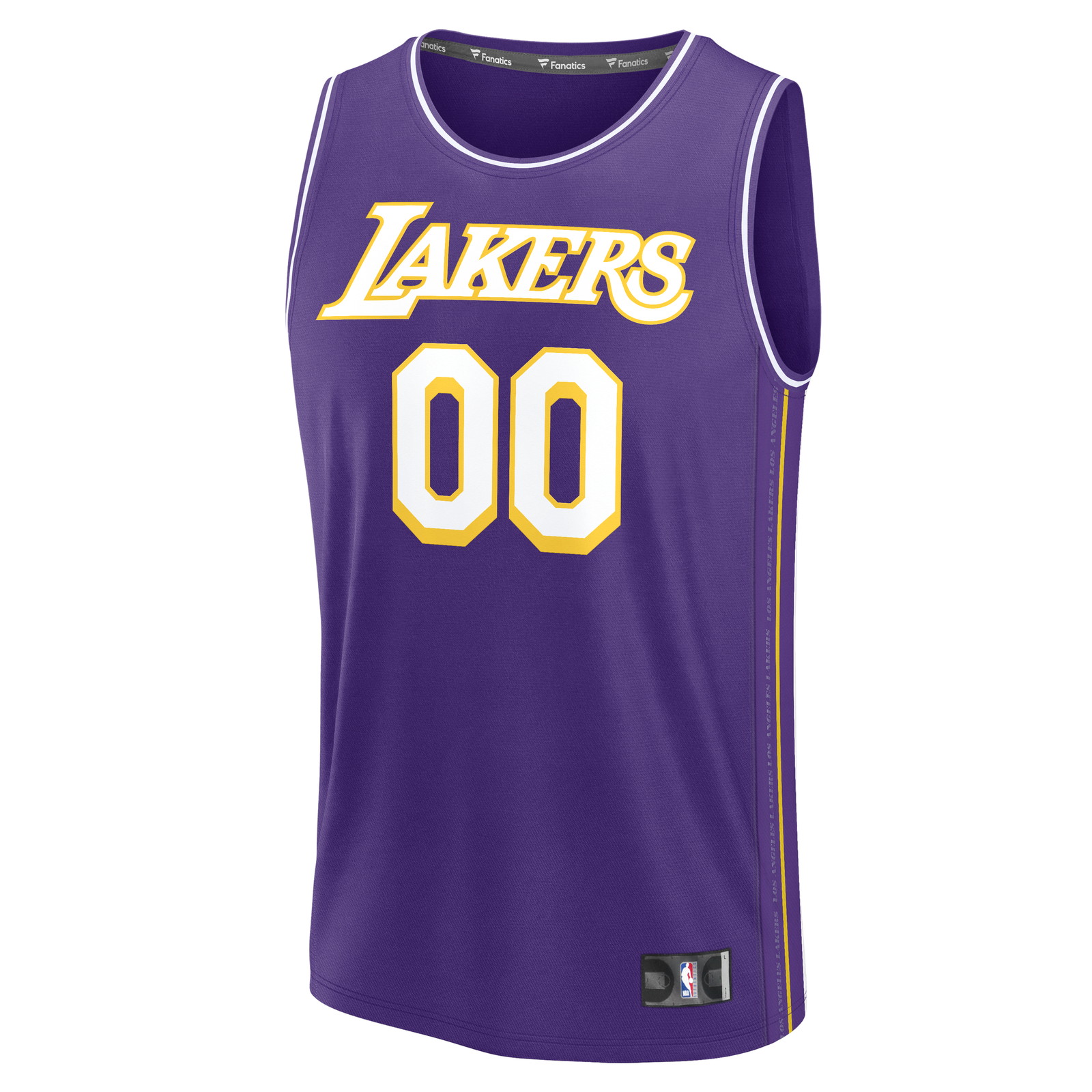 Los Angeles Lakers Fast Break Custom Jersey Icon Edition Purple - front view