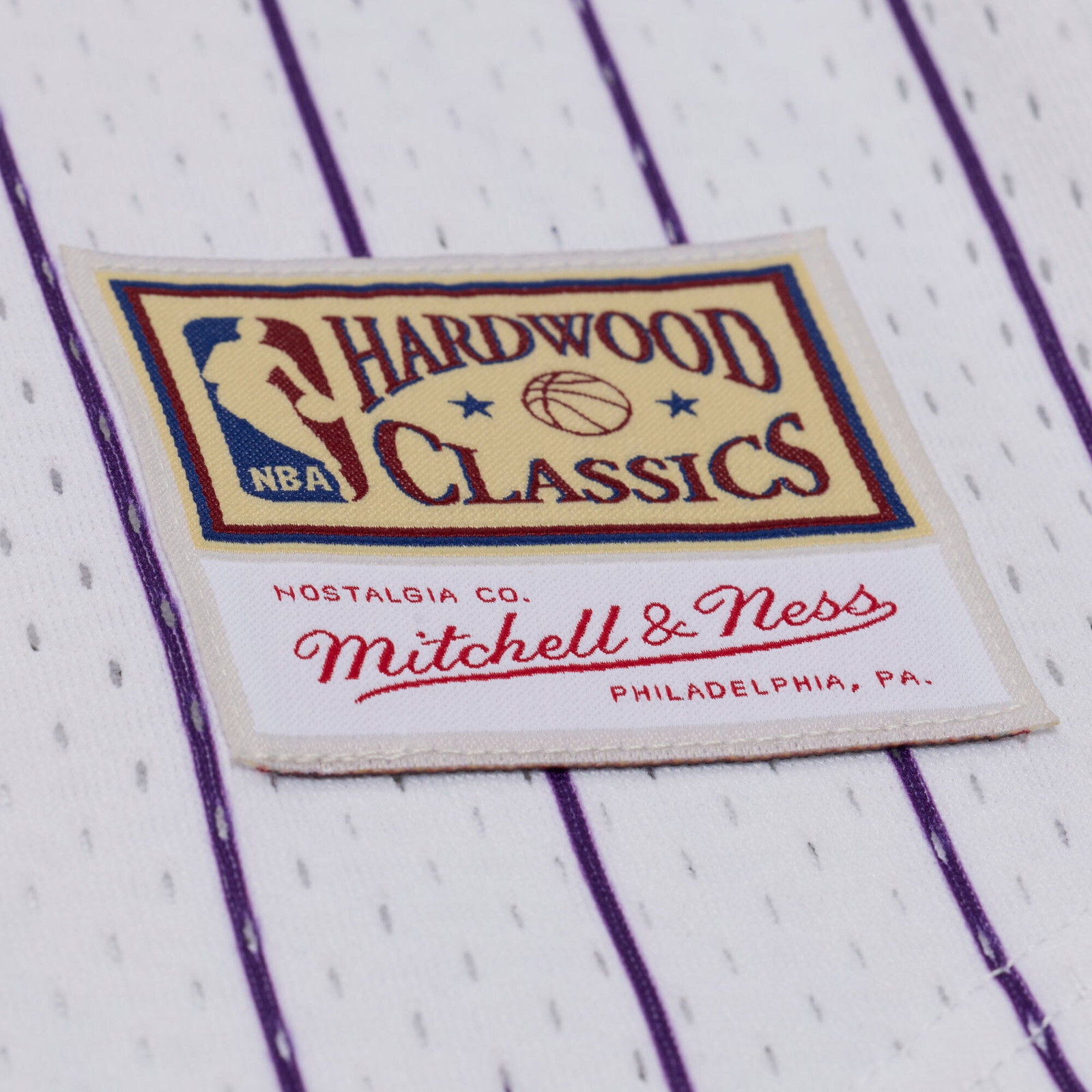 Los Angeles Lakers Head Coach Pinstripe Mesh Full-Button Baseball Jersey White - back view
