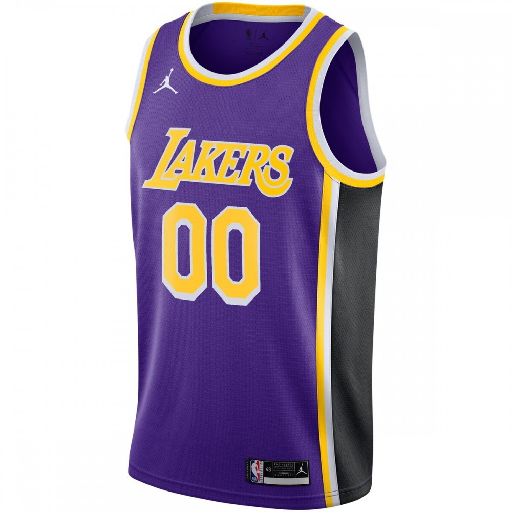 Los Angeles Lakers Swingman Custom Jersey Statement Edition Purple - second front view