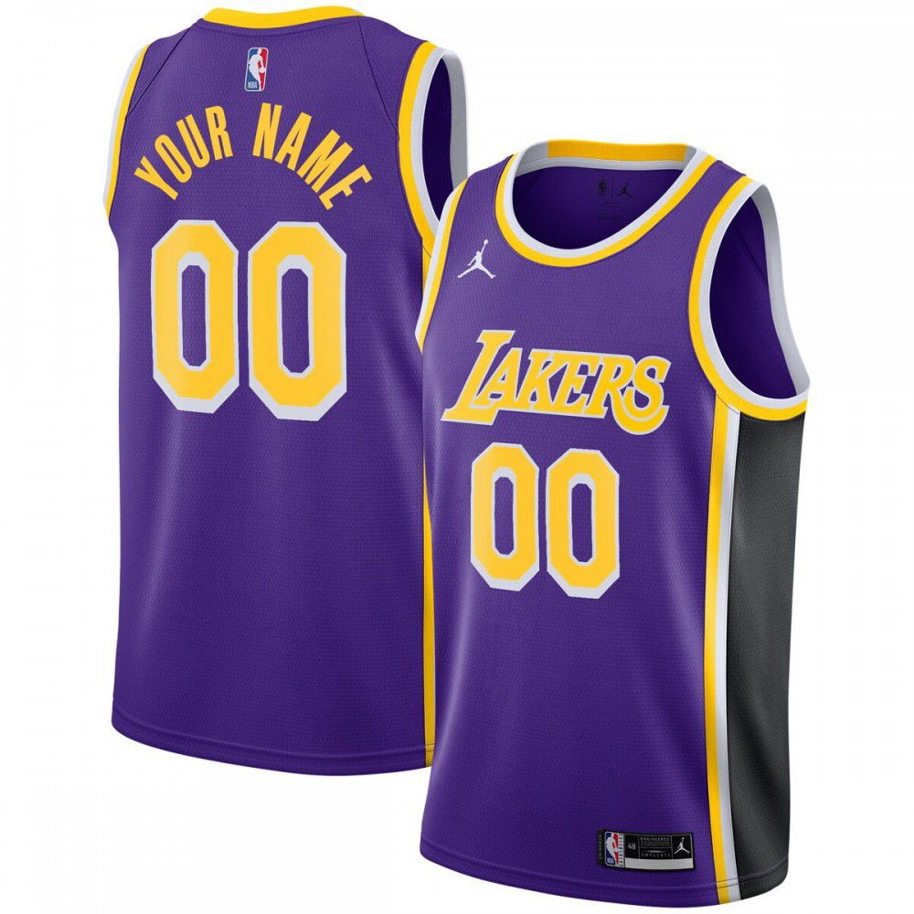 Los Angeles Lakers Swingman Custom Jersey Statement Edition Purple - front view
