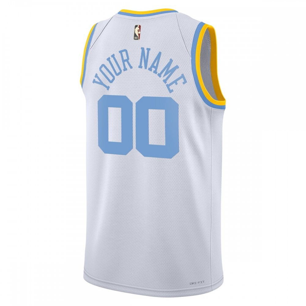 Los Angeles Lakers Unisex 2022/23 Custom Swingman Jersey Classic Edition White - back view