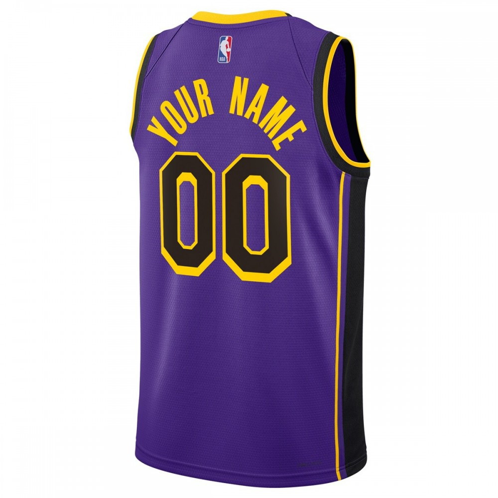 Los Angeles Lakers Unisex 2022/23 Swingman Custom Jersey Statement Edition Purple - back view