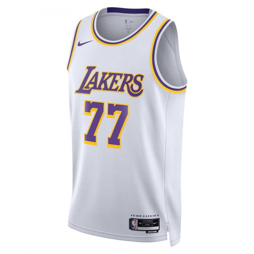Los Angeles Lakers Unisex Association Edition Swingman Jersey White Luka Dončić - second front view
