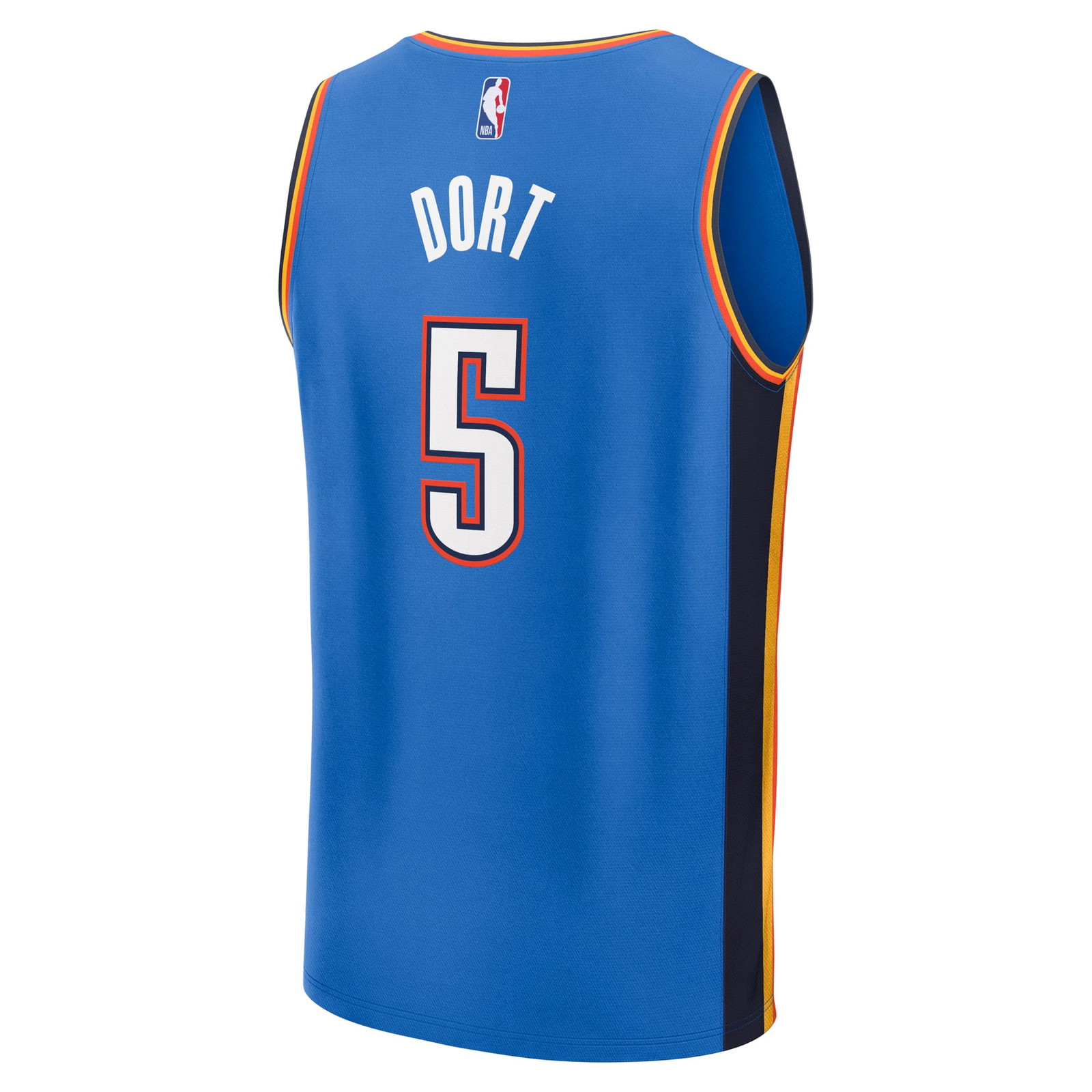 Luguentz Dort Oklahoma City Thunder Fast Break Fan Version Player Jersey Icon Edition - back view